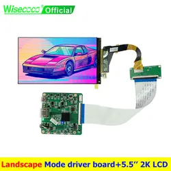 Wisecoco-Placa Motorista Paisagem, Raspberry Pi, PS4, 5 Console de Jogos, TV Box, PC, TFT LCD, 2K IPS, 2560x1440, 5,5