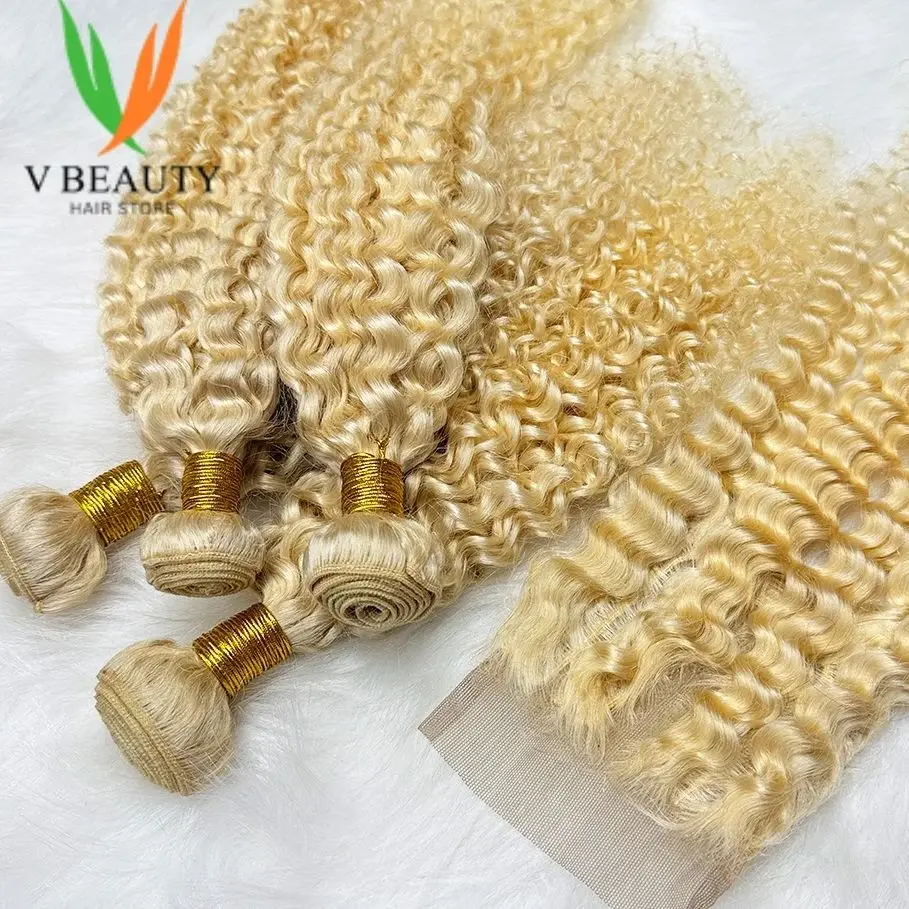 

613 # Джерри вьющиеся пучки человеческих волос с Т-образным кружевом 18 20 дюймов Remy бразильские человеческие волосы для наращивания WaterWave вьющиеся волосы 12A