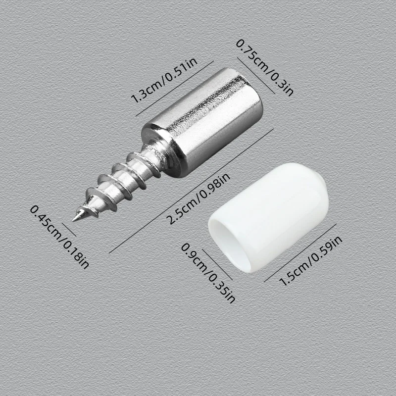 20/40Pcs Self-tapping Screws Cabinet Laminate Support Laminate Holder Screw Self Tapping Integrated Screw Cabinet Shelf Holder