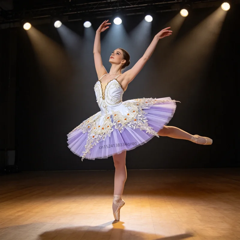

Children Professional Ballet Tutu Dress For Girls Women Swan Lake Dance Costumes Pancake Tutu Performance Dress Adult Women Wear
