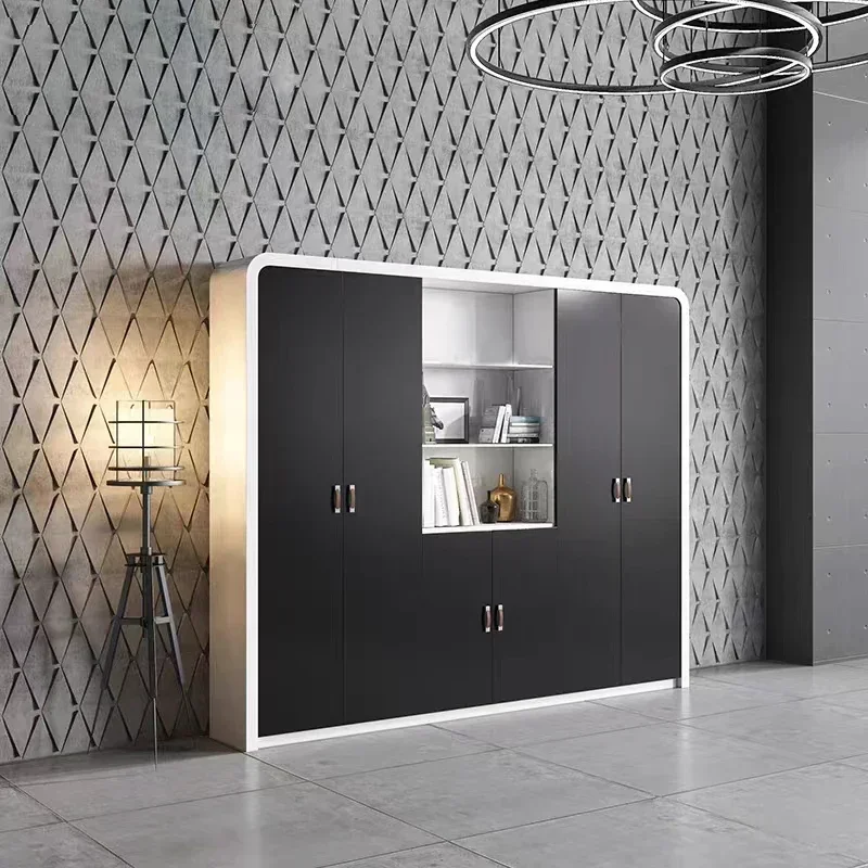 

l # Modern Simple Design Office Furniture High Gloss Luxury Wood Office Cabinet Elegant Black Filing Cabinets