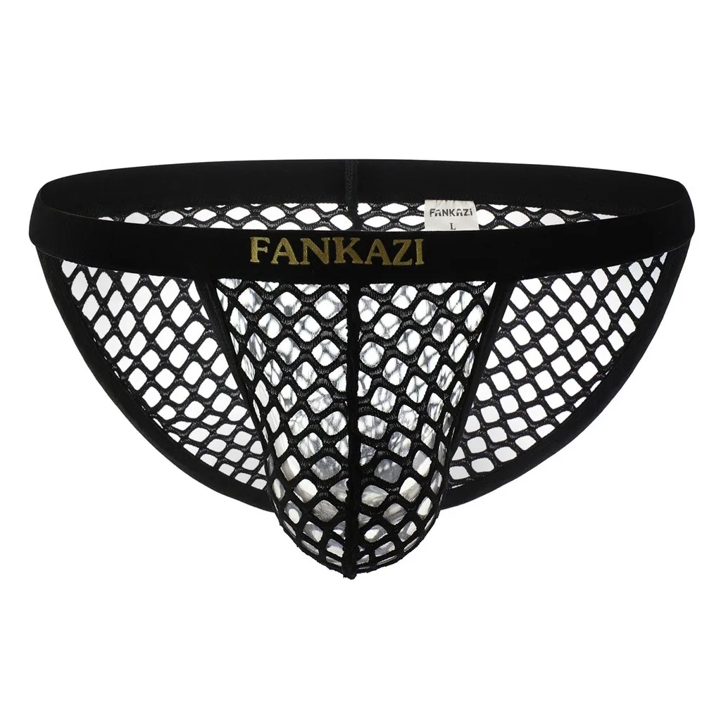 

Sexy Men's Underwear Mesh Sheer Low Rise Briefs High Fork Mesh Breathable Underpants