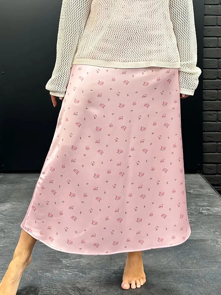 Summer Printed Fashion Long Skirt For Women High Waist Contrast Patchwork Slim Elegant Party Looks Ladies Trendy Y2k Maxi Skirt