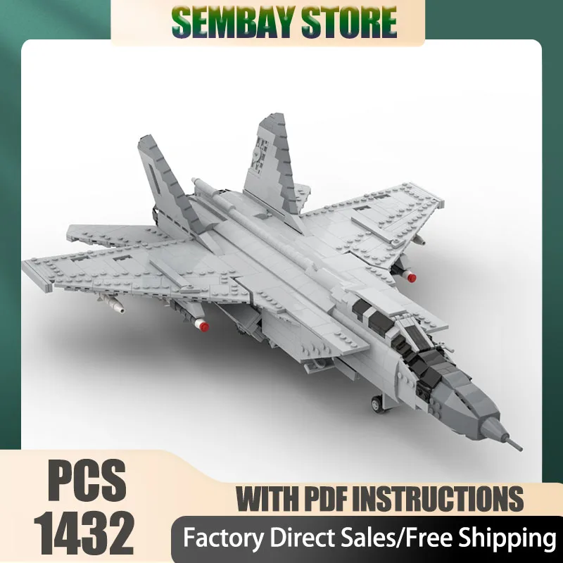 نموذج طائرة عسكرية Moc بناء الطوب وحدات MiG-31 نموذج مقاتلة التكنولوجيا كتل عيد الميلاد لتقوم بها بنفسك لعبة هدايا البناء #1