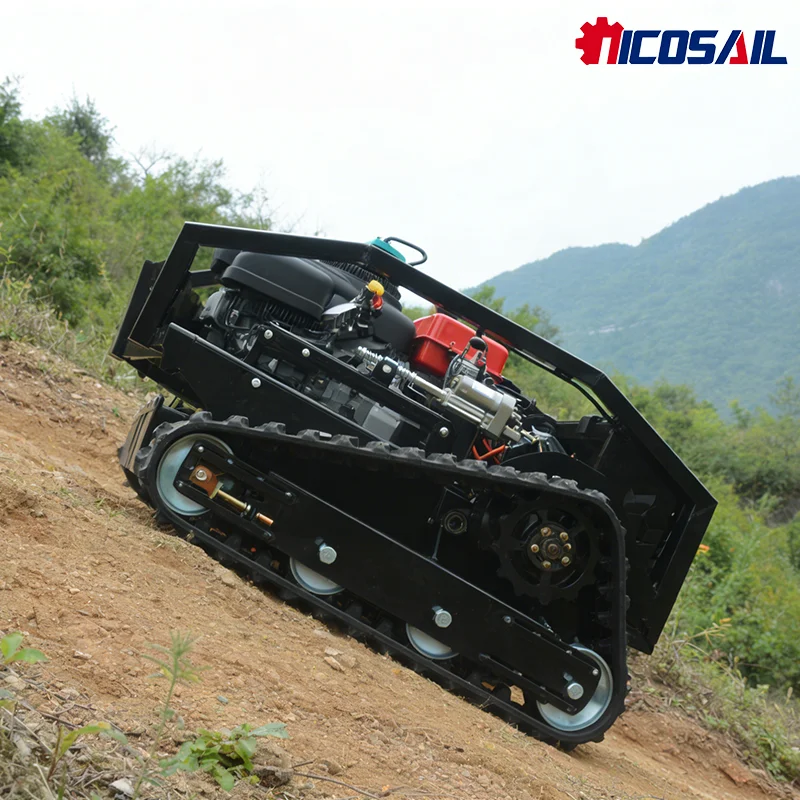 Heavy Duty Crawler Lawn Mower Remote Control Grass Cutter Machine Slope Mowing Equipment for Agricultural Garden