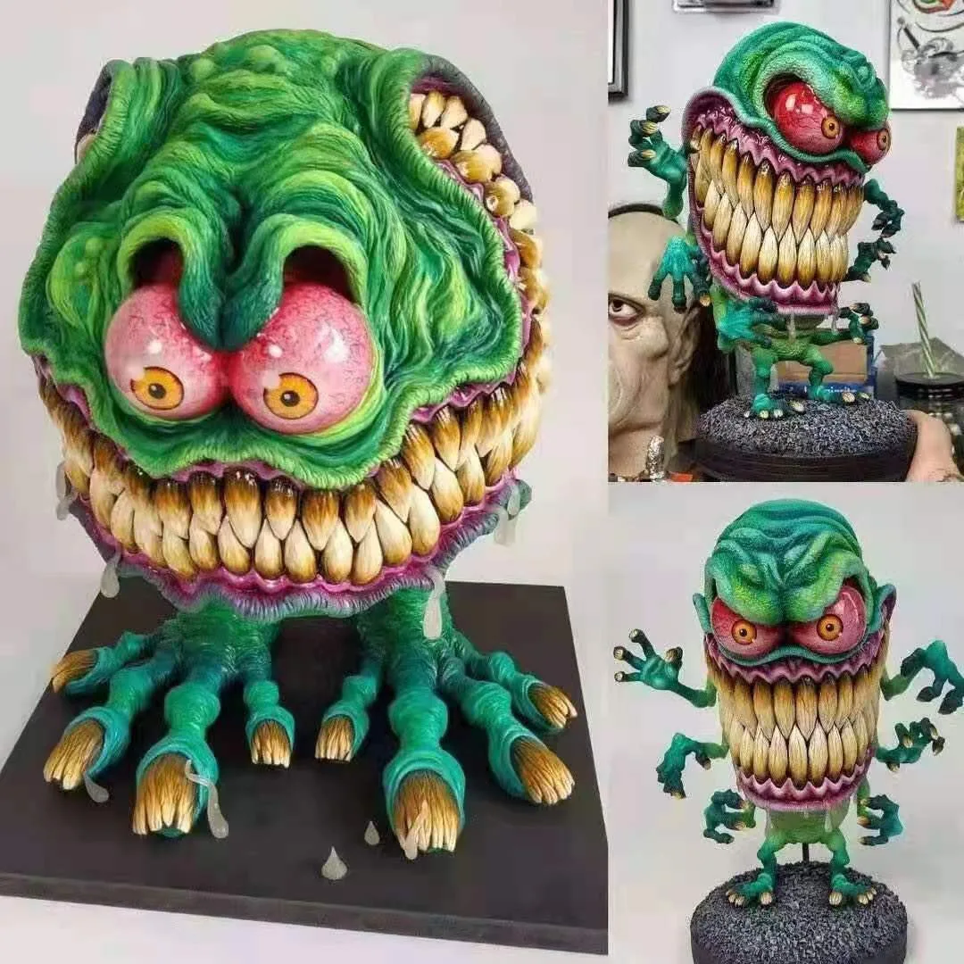 アメコミ RAT FINK R.F. HEAD ASHTRAY Rat Fink Ashtray Figure Mini Car Red Figure Resin Green Monster