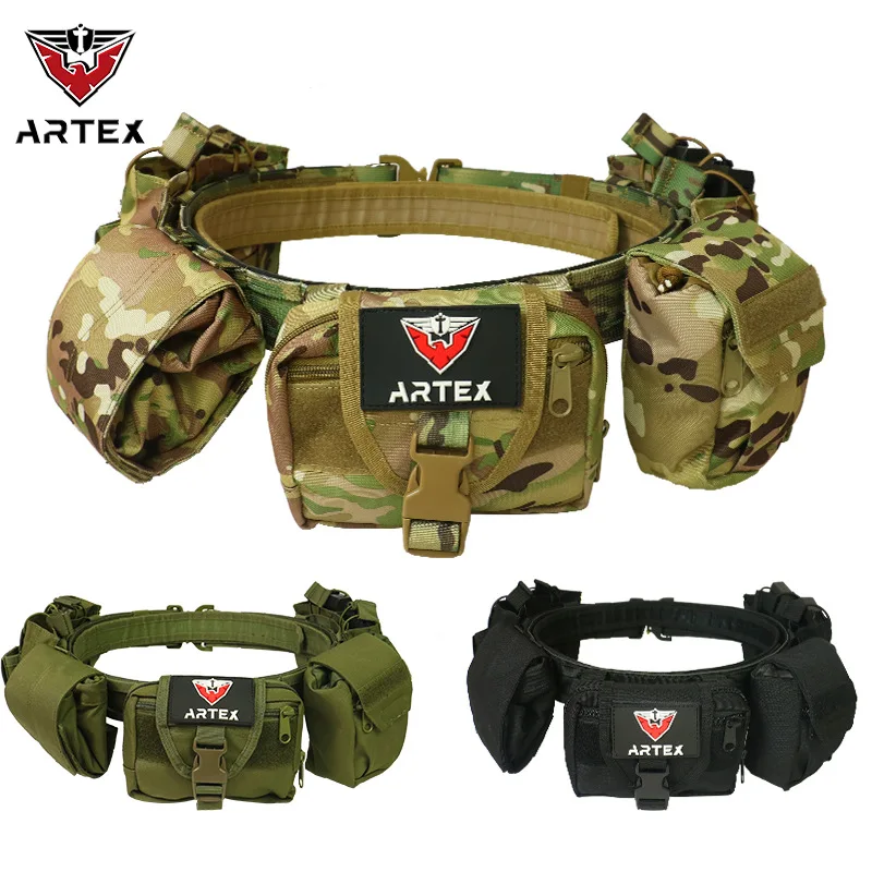 

Artex Outdoor Molle Tactical Belt Kit Multifunctional Combo Patrol Waistband 1000d Nylon Removable Adjustable