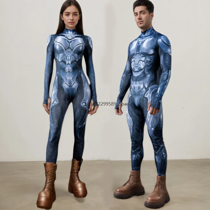 

Couple Mechanical Series Bodysuit Zentai Halloween Carnival Armour Jumpsuit Woman Man Party Shows Perfermence Yoga Clothes 2026