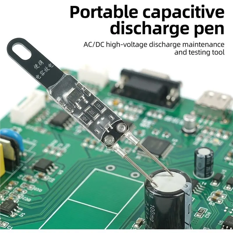 Portable High Voltage Discharge Pen 1000V AC DC Capacitor Discharge Tool For Electronic Circuit Repair-[jyqn A78G]