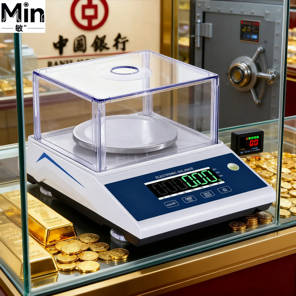 600g 0.01g Precision Analytical Electronic Balance Digital Jewelry Gem Scale for Laboratory Jewelry Weighing