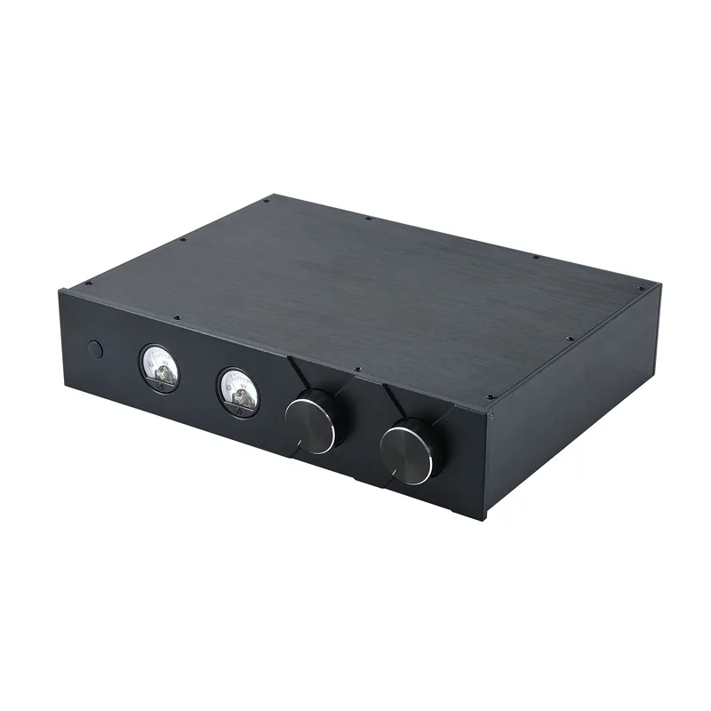 Height 90MM Silver Black Full Aluminum Tube Preamp VU Meter Amplifier Housing Chassis /AMP Enclosure /Case/ Box (425*90* 312mm)