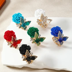 Ethnic style butterfly rose ring, retro Bohemian alloy, fashionable and personalized hot selling bracelet