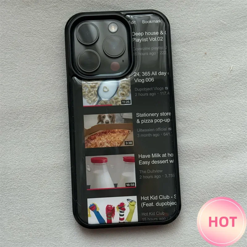 Kawaii Illustration Duitproject Daily Life Drop Glue Phone Case For iPhone 17 16 15 14 13 12 11 Pro MAX Plus 17air Simple Cover