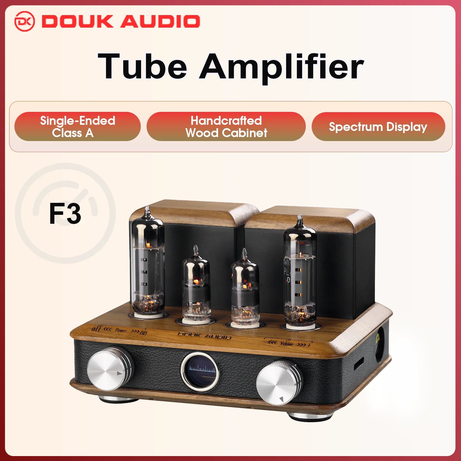 Douk Audio Single-Ended Class A Tube Amplifier HiFi Stereo Desktop Power Amp Audiophile Valve Audio Amplifier for Home Speaker