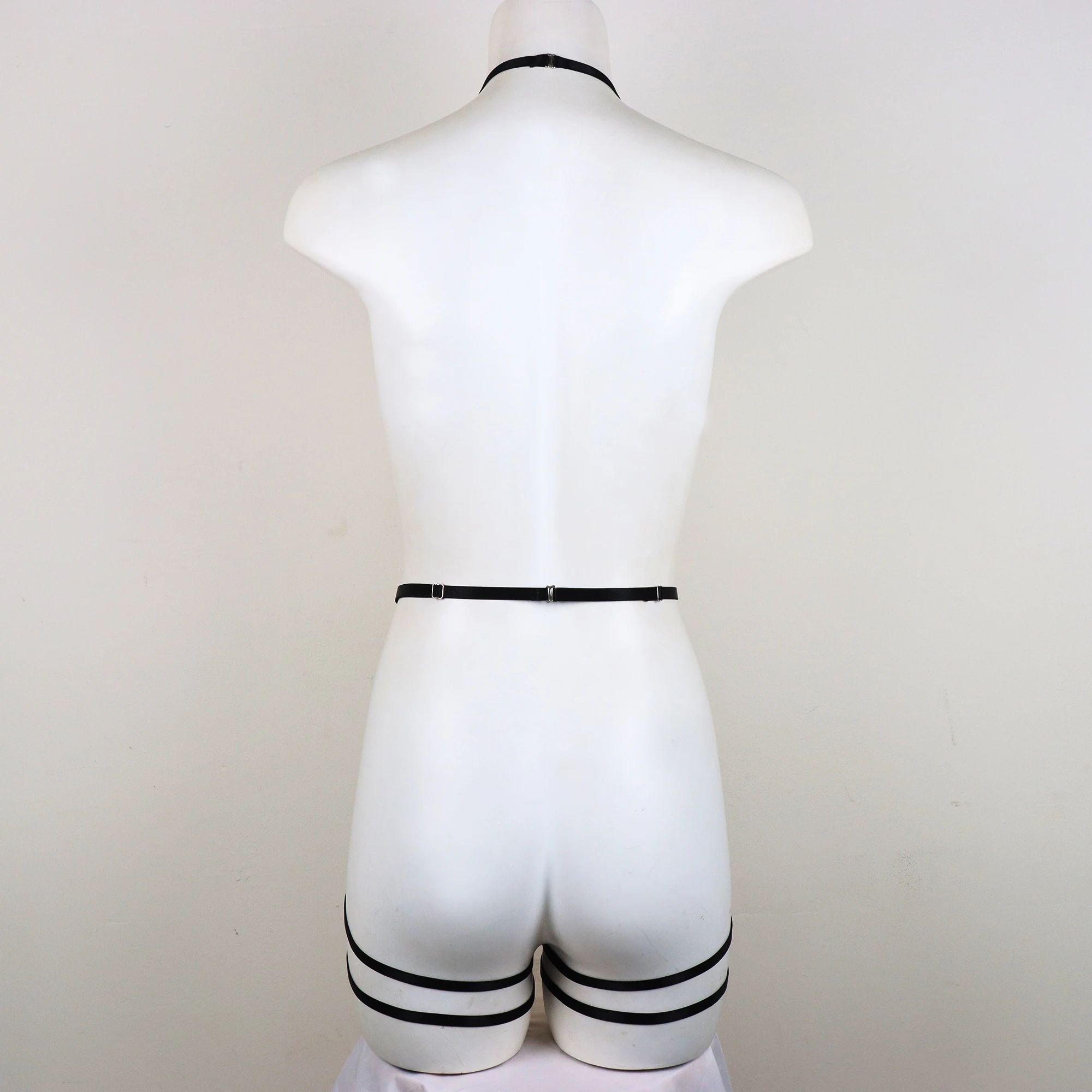 섹시한 얇은 스트랩 타이츠, 할로우 바디수트, 비키니, 섹시 란제리 세트, 조정 가능한 하네스, 커플 나이트클럽에 적합