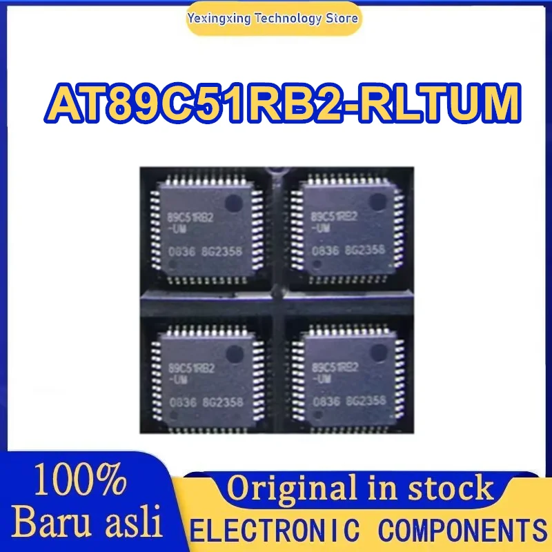 100% New AT89C51RB2-RLTUM AT89C51RB2-UM 89C51RB2 QFP44 Chipset