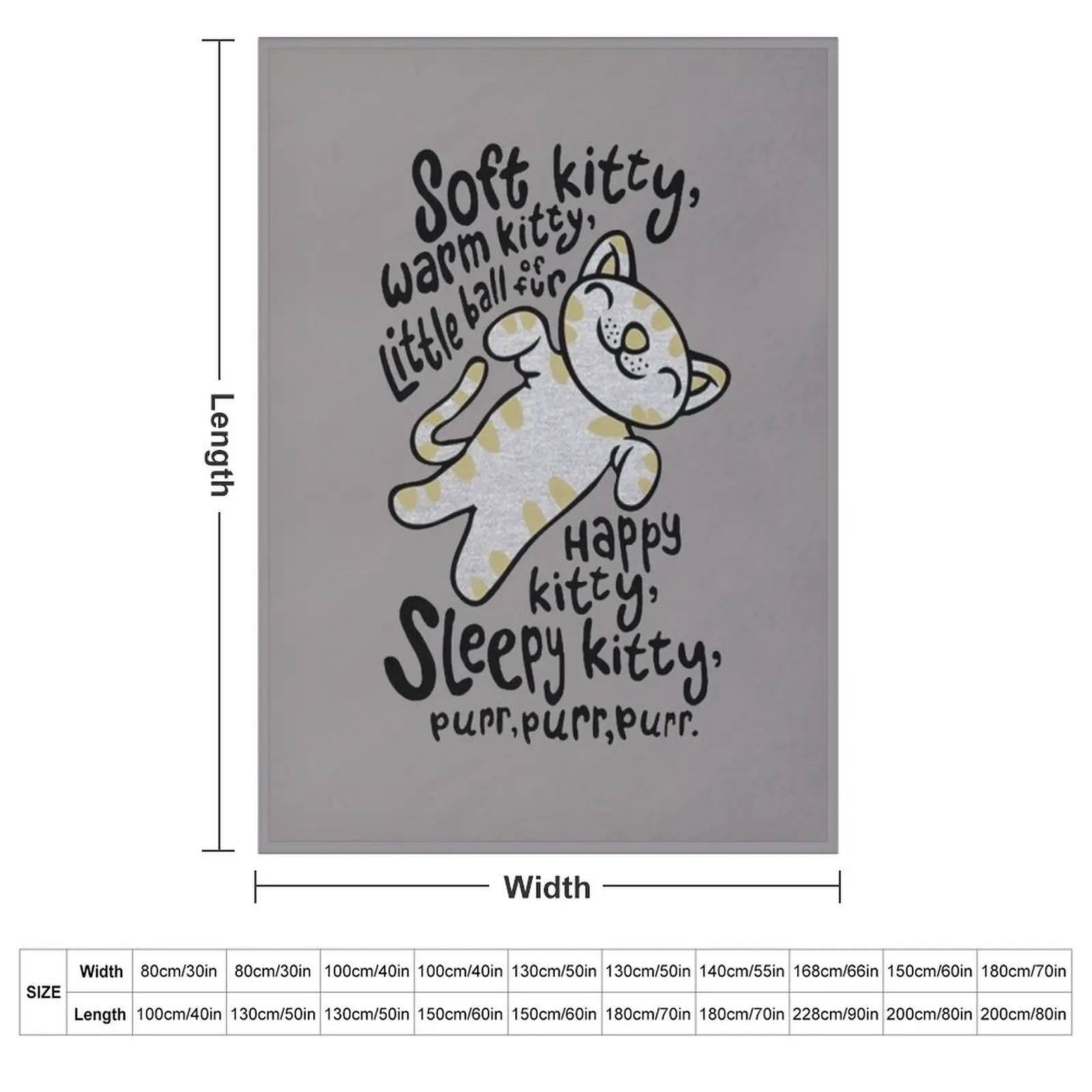 Soft Kitty Throw Blanket Blankets For Bed Sleeping Bag Plaid on the sofa Weighted Blankets