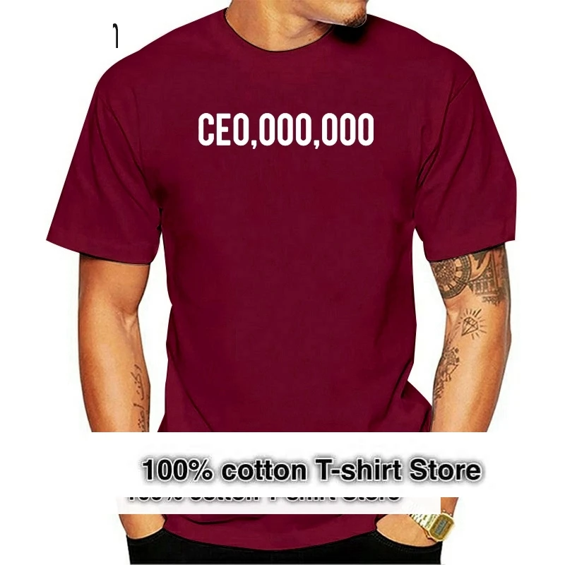 New  Summer Style CE0000000 T Shirt Men Entrepreneur Htle CEO Millionaires Short Sleeve Cotton Funny T-Shirt Tshirt