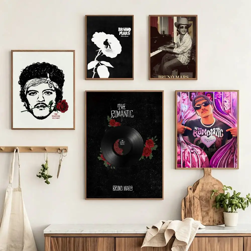B-Bruno Mars The R-Romantic song Custom HD Waterproof Self Adhesive Wall Art Poster
