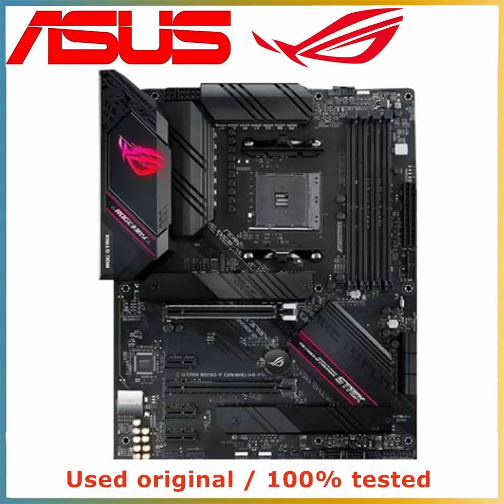 For ASUS ROG STRIX B550-F GAMING (WI-FI) Motherboard Support 3600X 5600G 5700x3D 5800X3D 5900X 4xDDR4 64GB M.2 AM4 PCIe 4.0 ATX