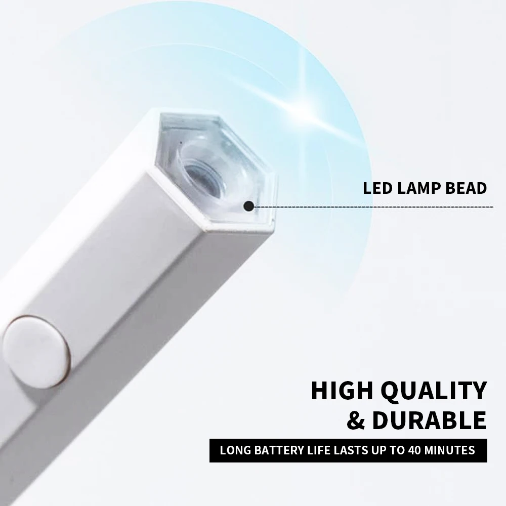 Handheld UV-licht voor gelnagels Droger Penlamp, nagellak Drooglamp Draagbare Nail Art Tool Oplaadbare sneldrogende nagellamp