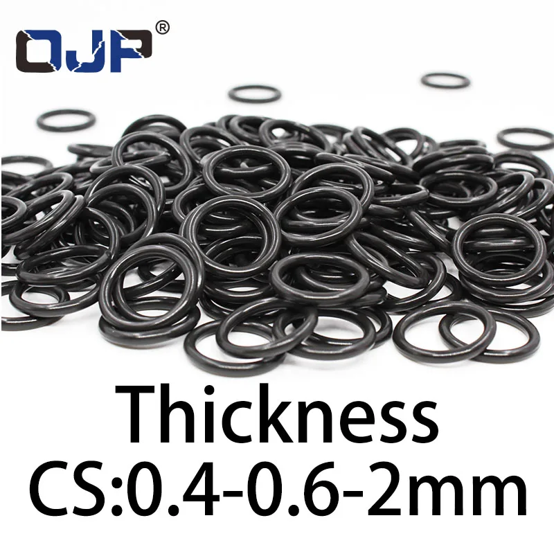 O-ring thickness 0.4/0.6/2mm CS NBR Nitrile sealing temperature resistant gasket rubber ring complete in specifications