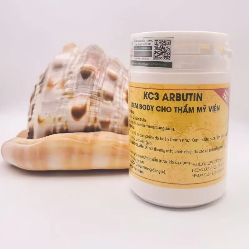 

250g KC3 Yellow Arbutin Body Lotion for Dark Spots Blemishes Brightening Moisturizing Cream for Underarm Knees Elbows Whitening