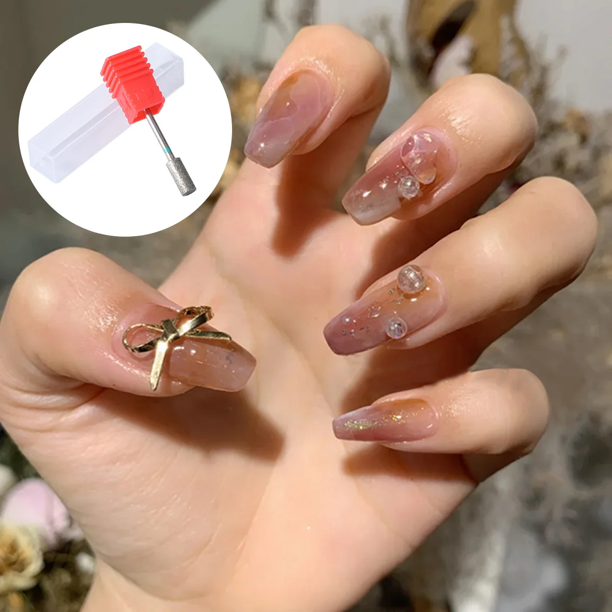 

Ceramic Stone Nail Drill Bits Set 3 Sizes Natural Rustproof for Electric Manicure Drill Bits Nail Grinding Heads