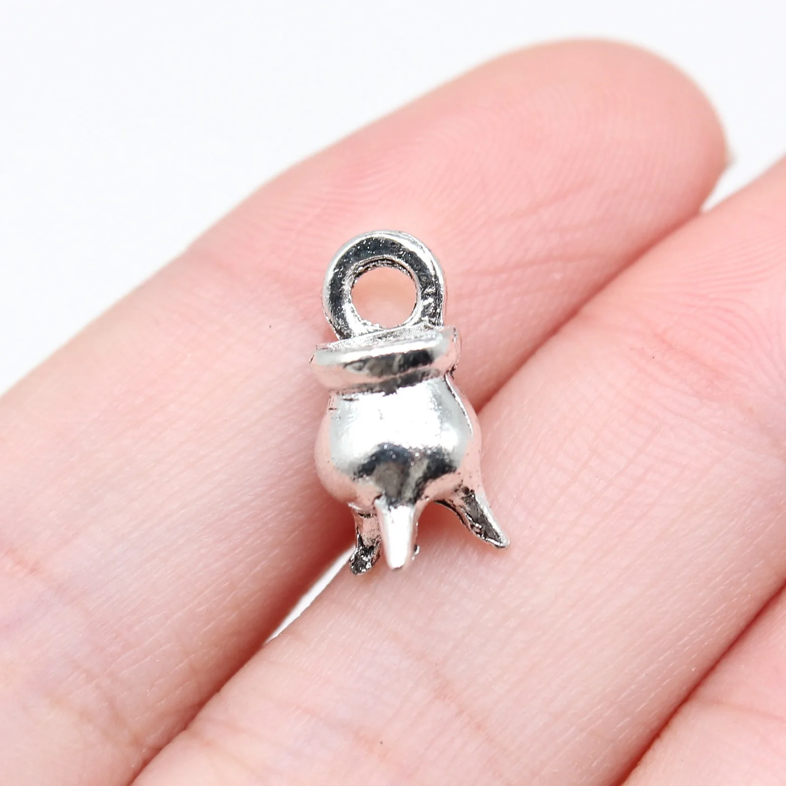 20pcs 14x7mm(0.55x0.28inch) Antique Silver Color Incense Burner Charms Pendants DIY Jewelry Making Accessories