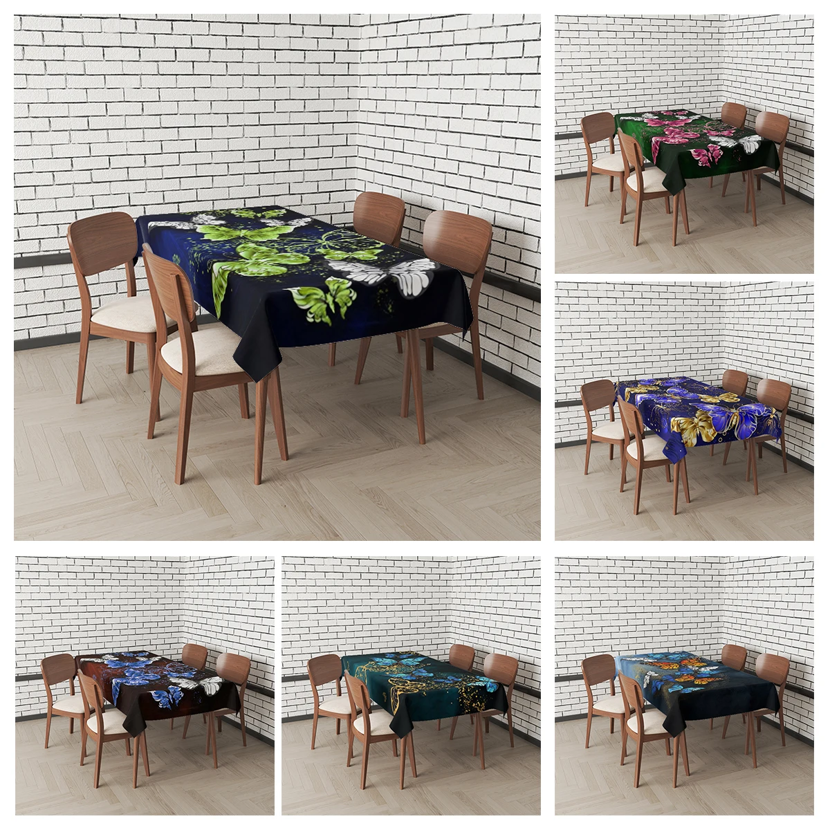 Home tablecloths for dining table decoration Natural and Animal Styles rectangular table accessories cloth Anti-stain tablecloth