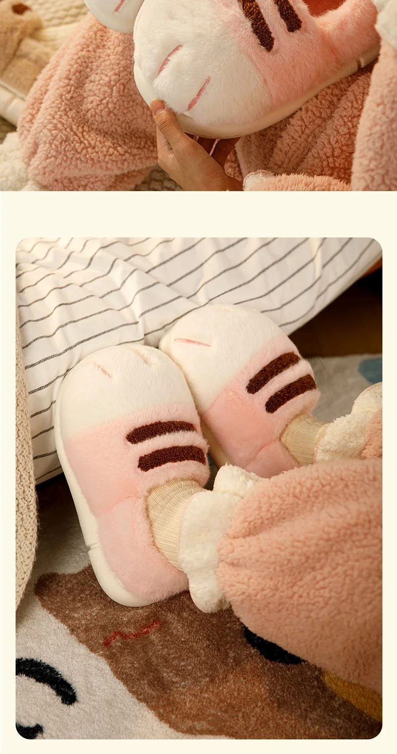 Neue Flauschige Katzenpfoten-Hausschuhe für Damen, Neuartige Kätzchen-Slipper, Flauschige Kätzchen-Hausschuhe, Damen Kawaii Anime Krallen-Slipper – Detail 15