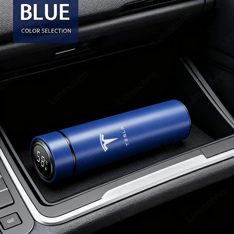 

Temperature Display Thermos Cup Stainless Steel Divided Thermos Bottle For Tesla Model 3 Model S X Y Roadster SpaceX Car Sticker
