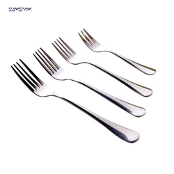 1Pc Stainless Steel Tableware Dinner Fork Stainless Steel Fruit Salad Fork Cake Fork Dessert Fork For Restaurant Home