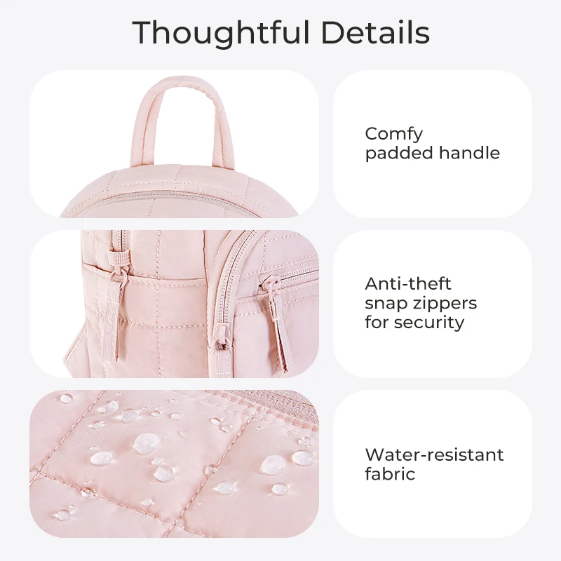 حقائب ظهر صغيرة للنساء من BAGSMART حقيبة كتب جامعية لطيفة للفتيات متعددة الوظائف حقيبة نهارية صغيرة للسفر الترفيهي حقيبة ظهر نسائية بسيطة