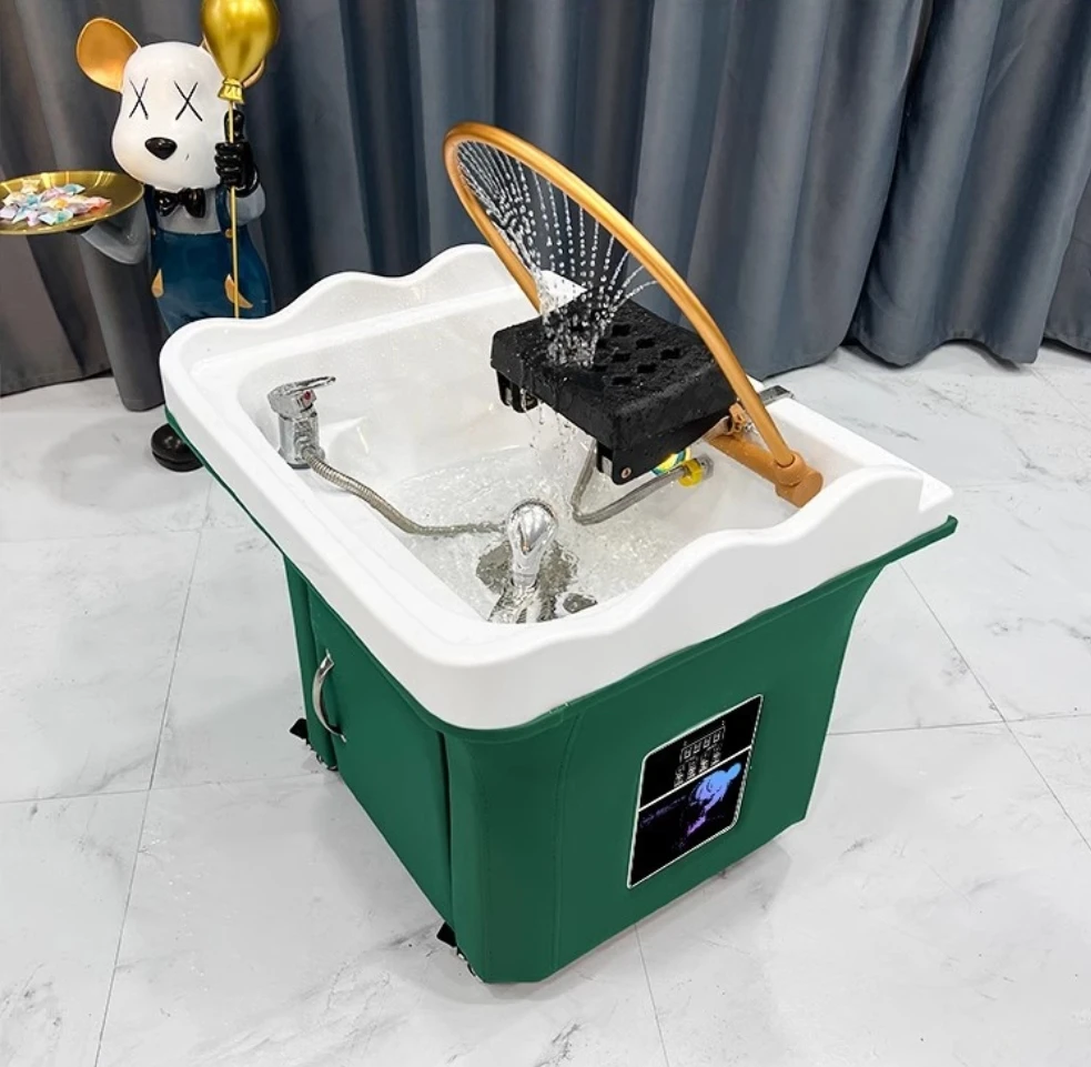 صالون التجميل المحمول الياباني رئيس سبا بالوعة صالون المحمولة شامبو الشعر أحواض غسيل المعدات