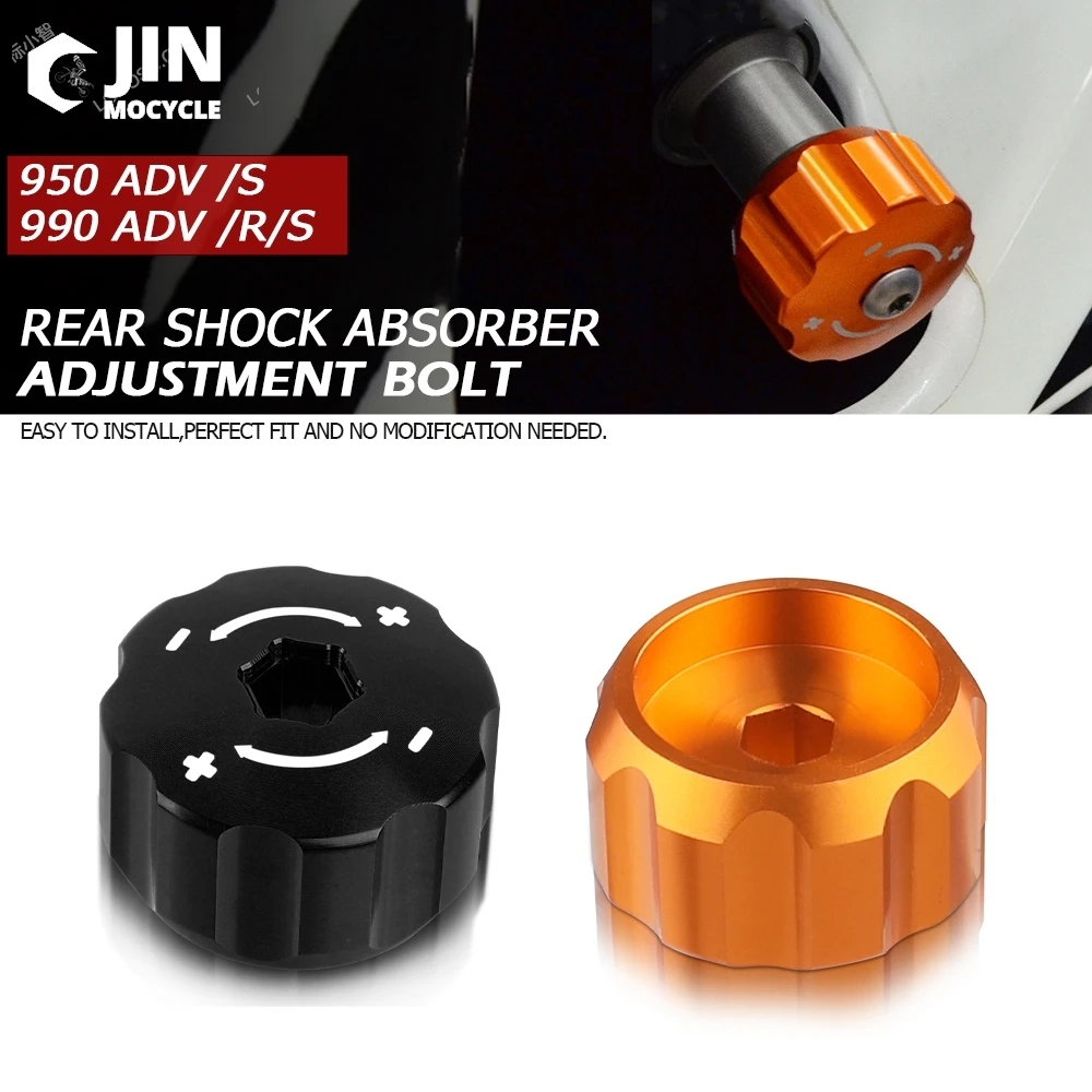 For 950 990 Adventure ADV Rear Shock Absorber Adjuster Bolt Fork Compression Rebound Knob Screw Aluminum Motorcycle Accessories