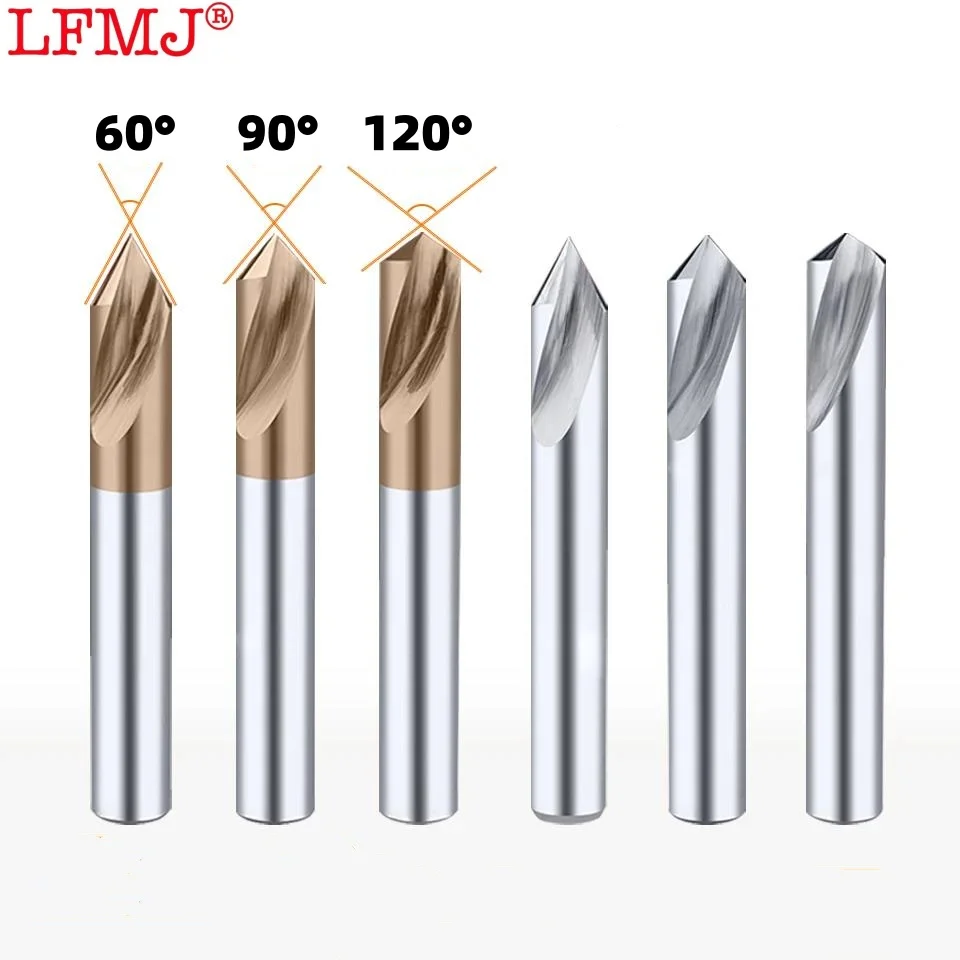 1pcs Carbide Spot Drill Bit 60 90 120 Degree1-20mm CNC Chamfering Drilling Guide Tool Tungsten Steel Location Center Pilot Drill