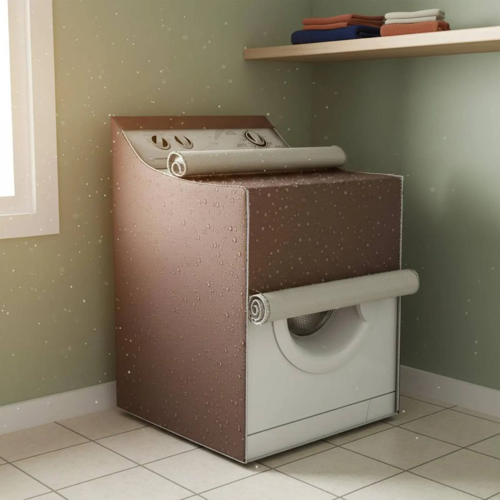

Washer Dryer Cover Dustproof Washing Machine Cover Resistant Storage Bag Included for Balcony