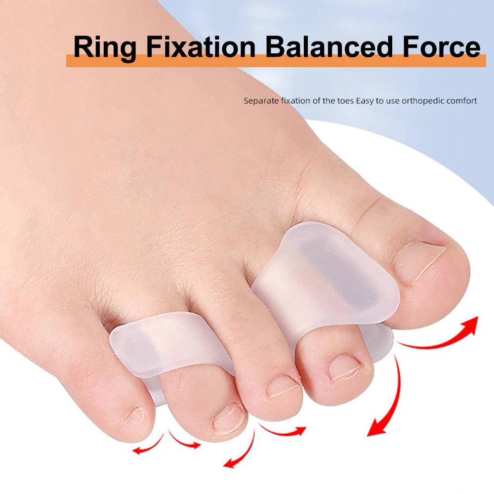 2Pair Silicone Gel Thumb Corrector Bunion Foot Toe Hallux Valgus Protector Separator Finger Straightener Adjuster Foot Care Tool