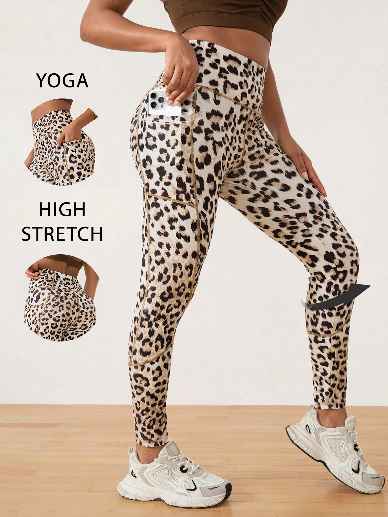 Spring Women Leopard Print Flared Pants Sport High Waist Leggings Skinny Push Up Butt Yoga Pants Fashion Workout Casual Leggings