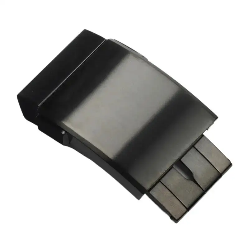 PCAVO 20mm Stainless Steel Buckle For Breitling Classic clasp 1884 Men Rubber Silicone Strap Silver black Adjusted Buckle