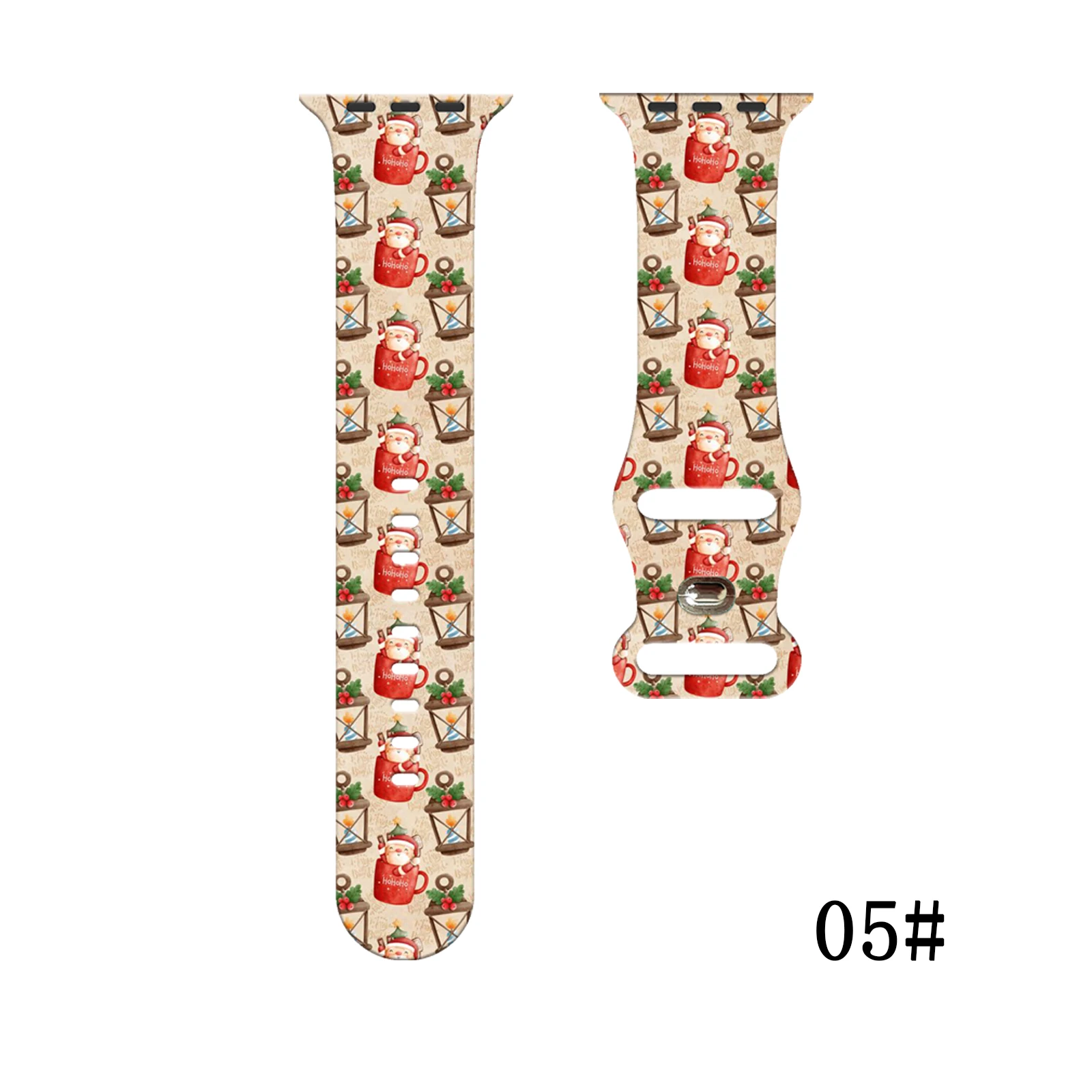 

Surprise Christmas print watch strap for Apple Watch 11 10 9 8 7 Silicone Band Replaceable Bracelet for iWatch 46mm 44mm 42mm