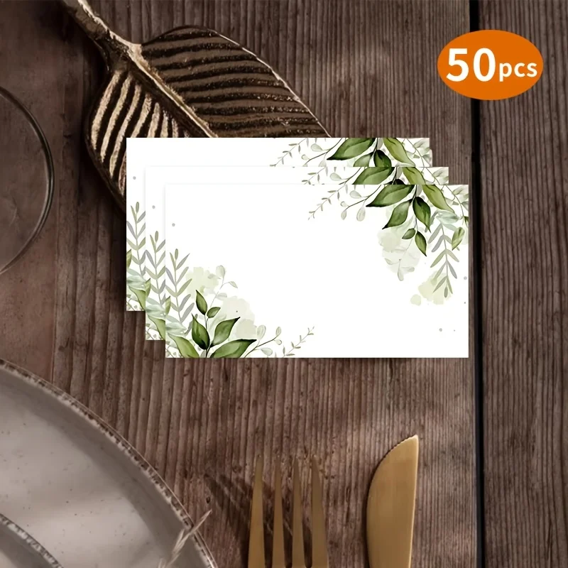 50pcs Wedding Table Card, Seat Card, Name Card, Suitable for Wedding, Birthday, Baptism Gift Packaging Cards