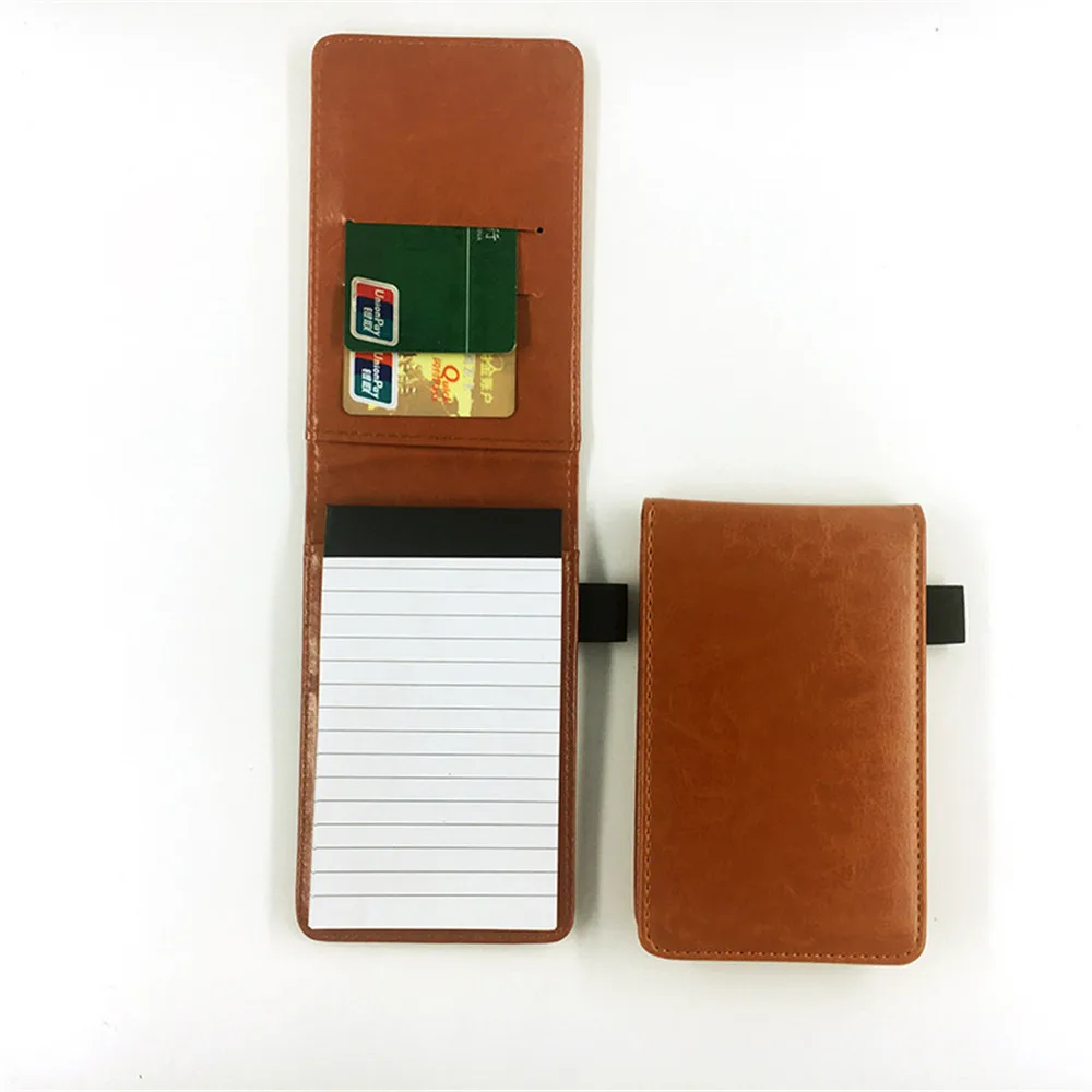 Multifunction PU Leather Small Notebook Pocket A7 Planner Daily Memos Mini Note Book Pen Refills Business Office Work Notepad