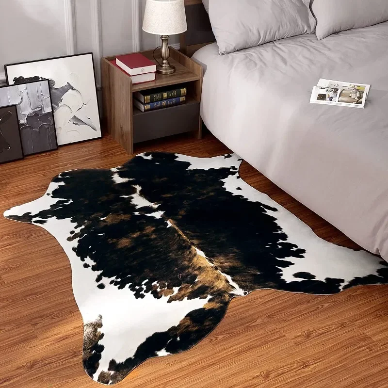 Classical Imitation cowhide carpet natural Area Rug sofa