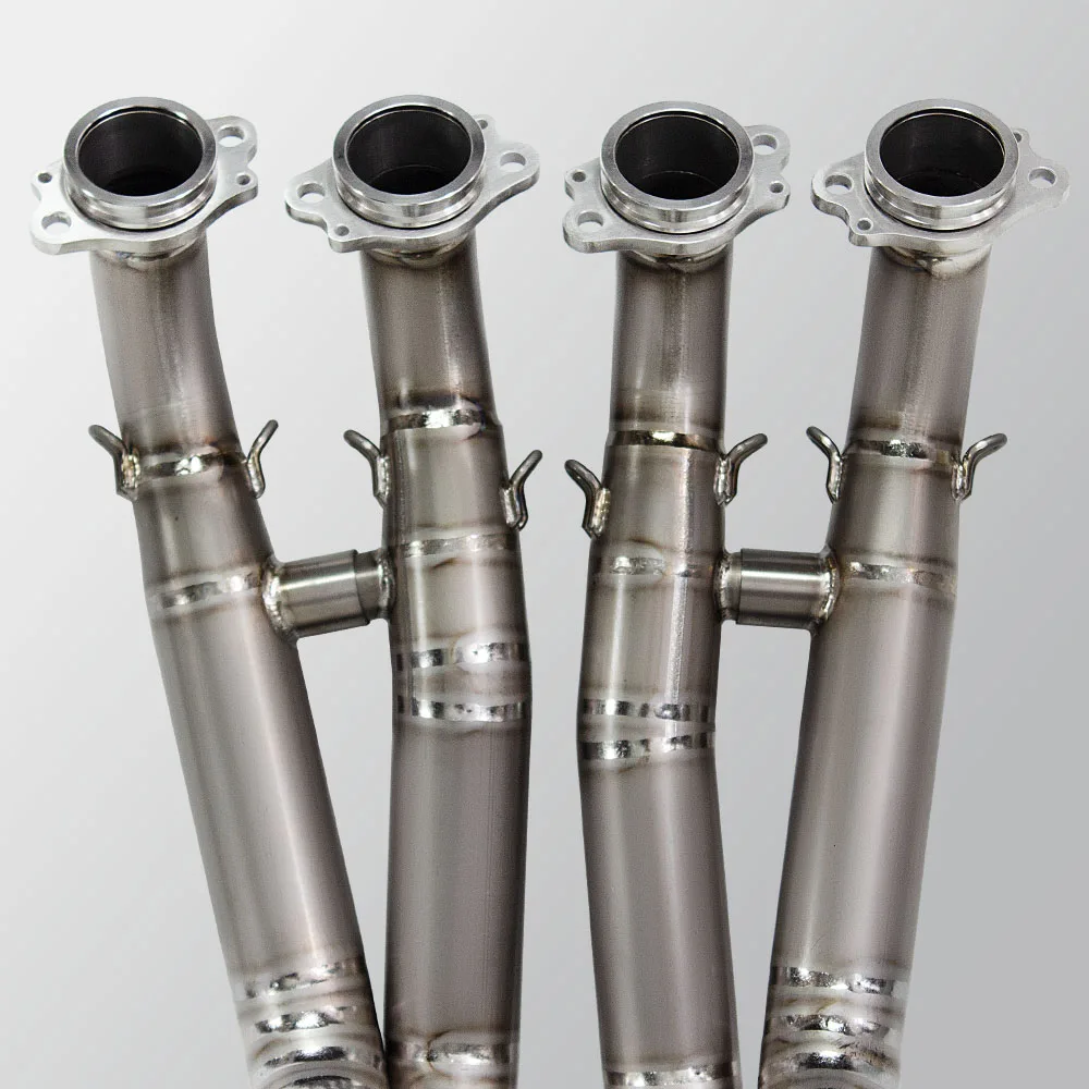 مشعب عادم الدراجة النارية لسيارات BMW S1000RR S1000R M1000R 2019-2025 أنبوب ربط أمامي كامل من التيتانيوم يتكيف خط سباق كاتم الصوت OE