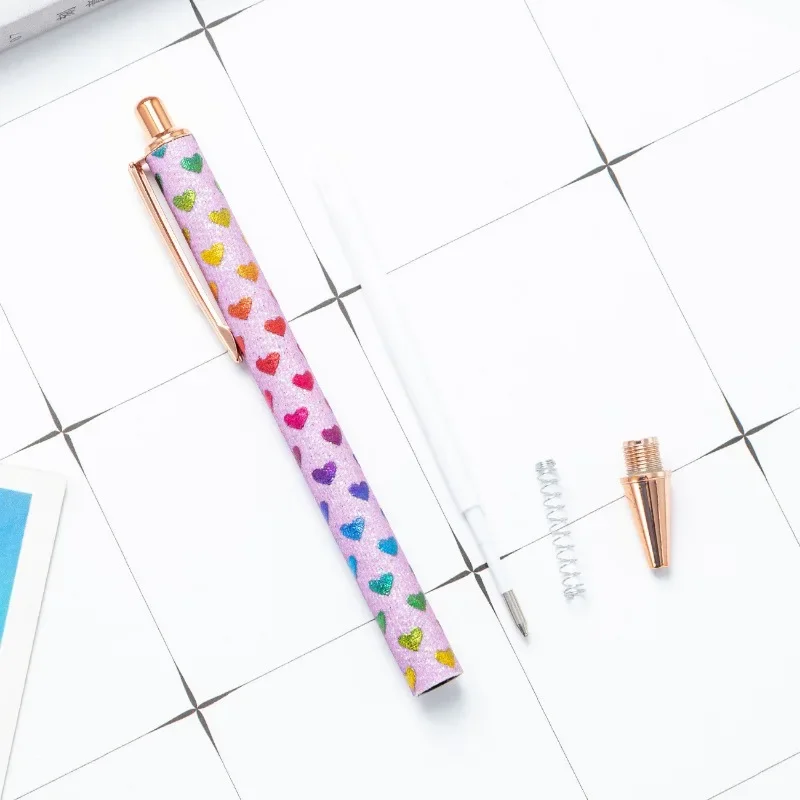 24pcs Creative Press Metal  Ballpoint Pen Luxury Gift Press Ball Pen