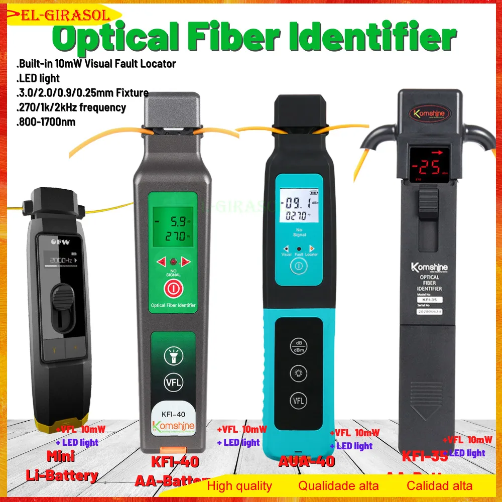 

KFI-35 KFI-40 AUA-40 OFW Fiber Optical Identifier Traffic Detector Optical Identifier FTTH fibra optica opti FTTH