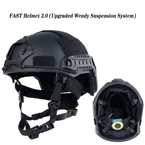 Imagen 1 del producto Casco táctico rápido Kevlar, casco táctico rápido de alta calidad, casco táctico con almohadilla flotante suspendida FAST Wendy, caza al aire libre