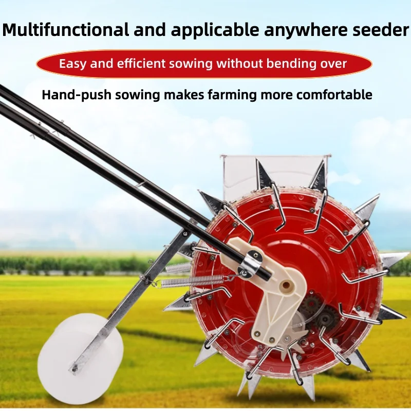 

Drum Type Seeder Hand Push Multi Function Sowing Machine For Corn Peanut Soybean Vegetables